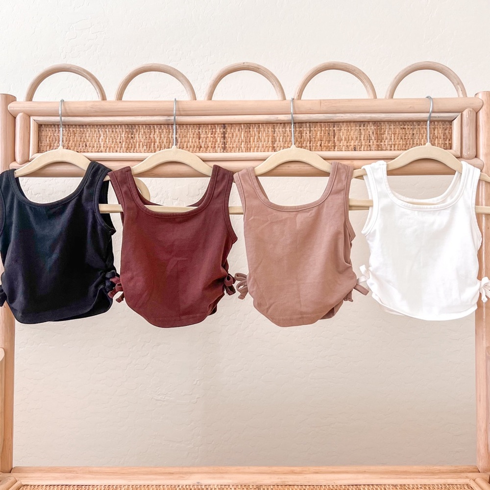 Side Scrunch Baby Tank Top Bundle 3-6m